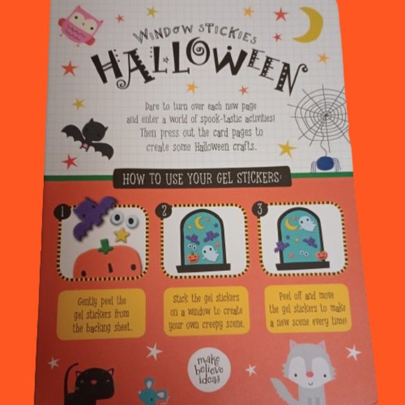 2 Halloween Sticker Books Halloween (Window Stickies) and Sticker Friends - Picture 4 of 9